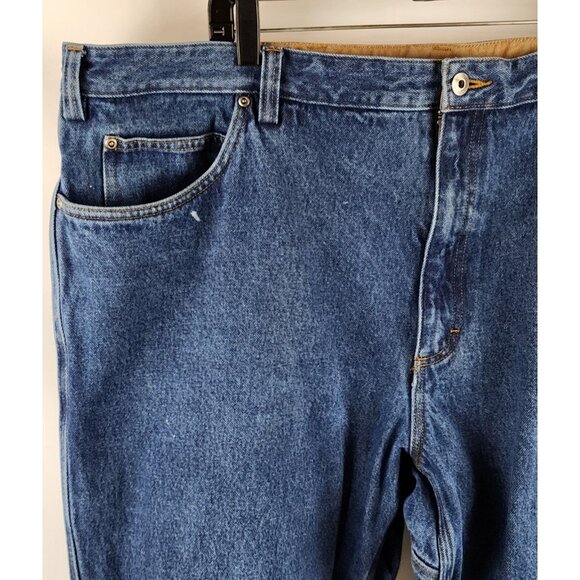 Duluth Trading Co Jeans Men 48x30 Ballroom Flannel Lined Denim Blue 100% Cotton - Picture 3 of 10